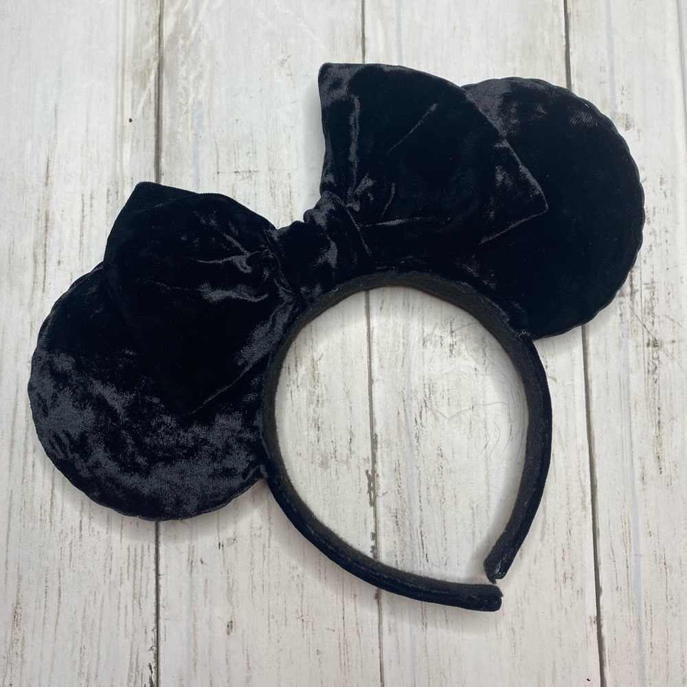 Black crushed velvet Mickey Ears